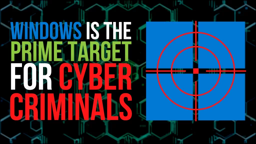 Windows is the prime target for cyber criminals